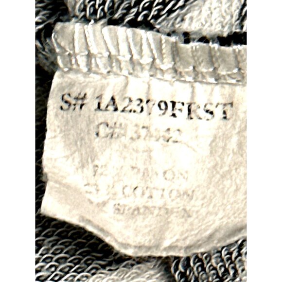 CCC Horizontal Black White Striped Blouse Zipper Back Rolled Sleeves Size Large - Picture 5 of 5